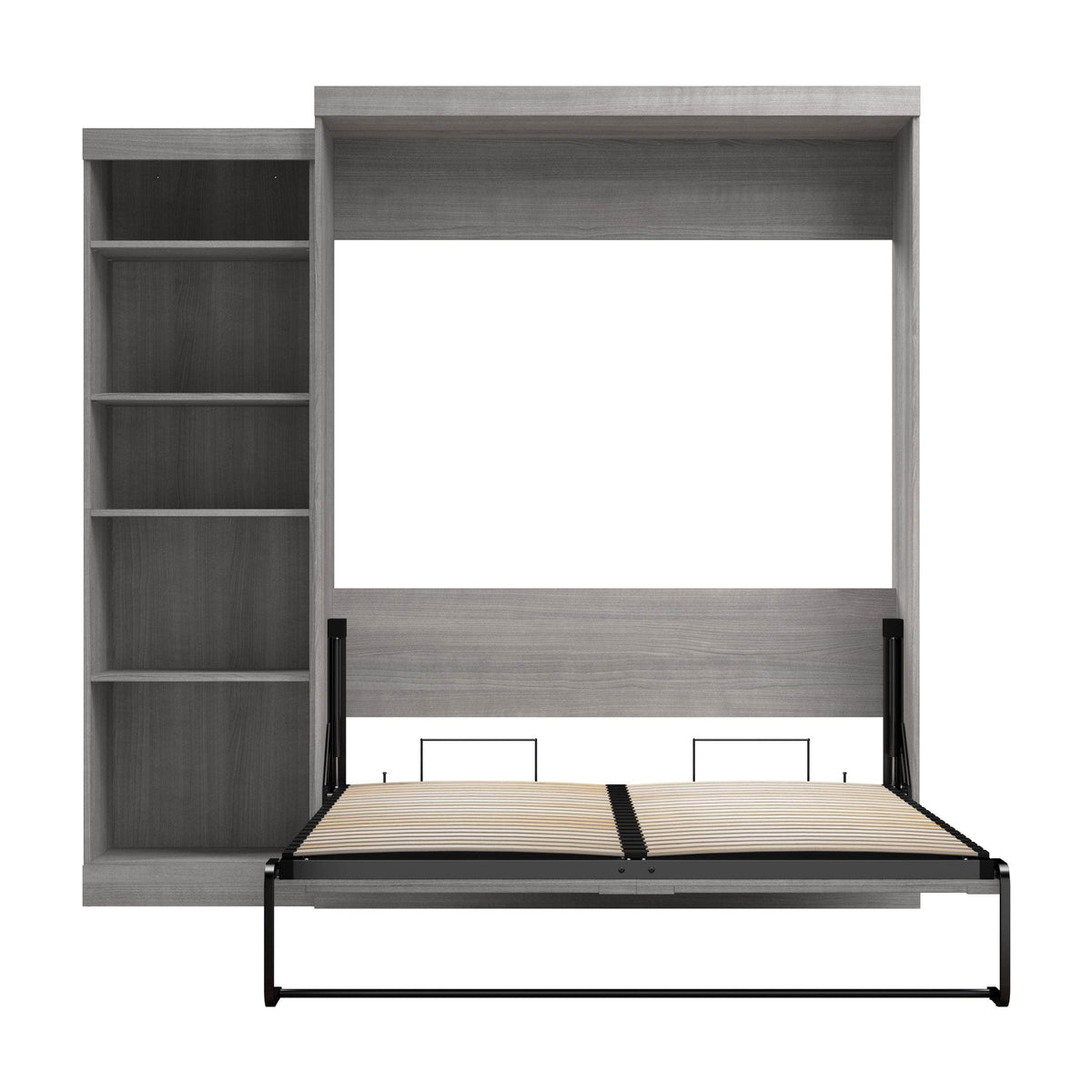 Modubox Pur 90" Queen Size Murphy Wall Bed with Storage Unit, image 38
