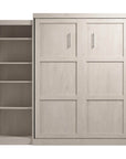 Modubox Pur 90" Queen Size Murphy Wall Bed with Storage Unit, image 49