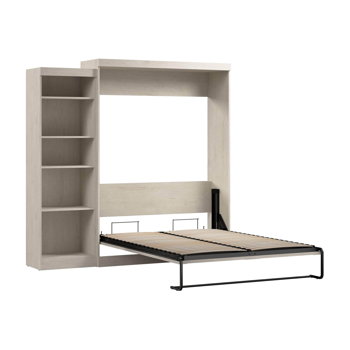 Modubox Pur 90" Queen Size Murphy Wall Bed with Storage Unit, image 51