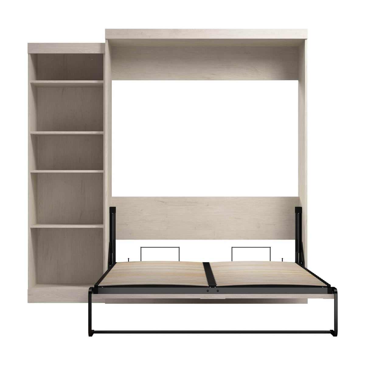 Modubox Pur 90" Queen Size Murphy Wall Bed with Storage Unit, image 52