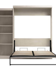 Modubox Pur 90" Queen Size Murphy Wall Bed with Storage Unit, image 52