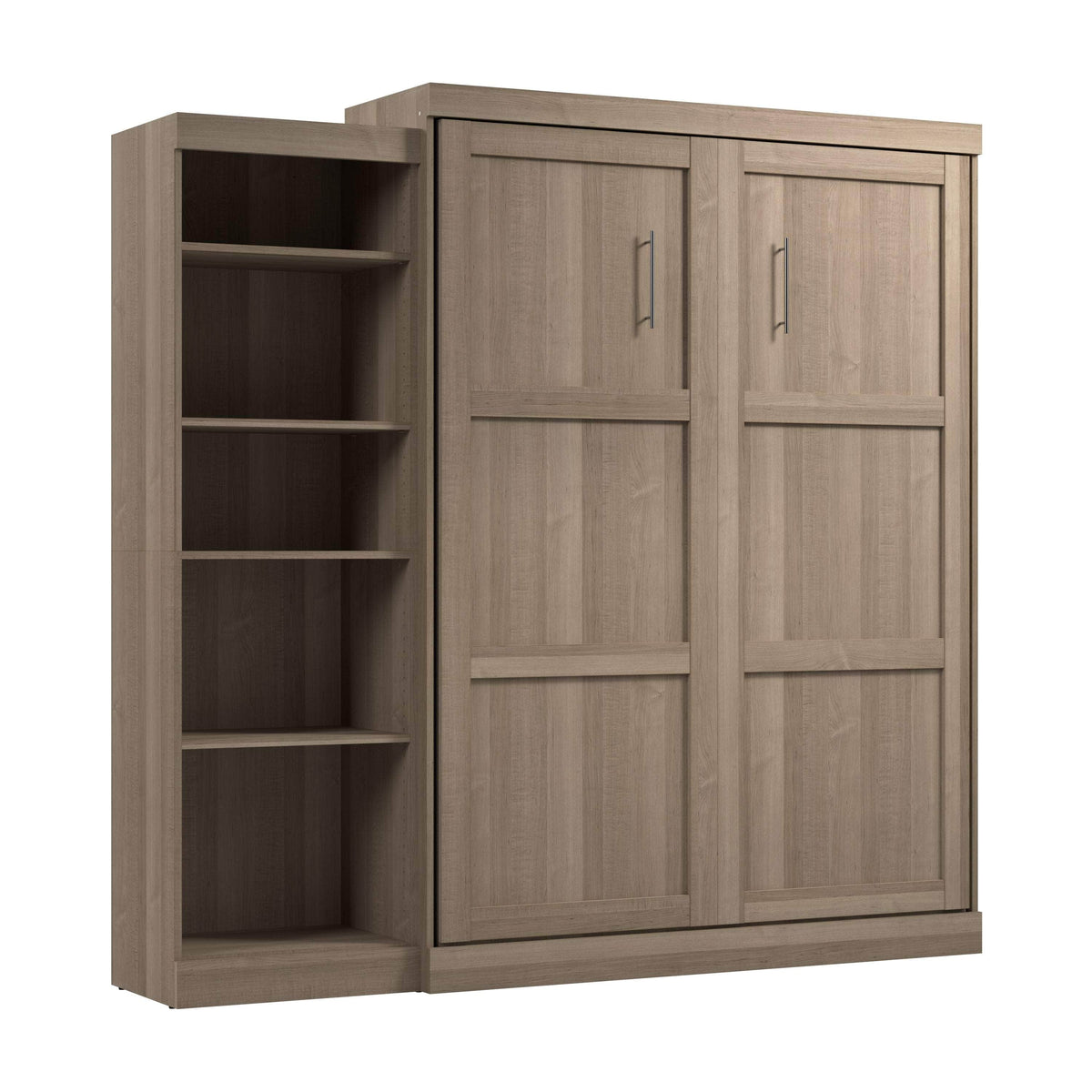 Modubox Pur 90" Queen Size Murphy Wall Bed with Storage Unit, image 62