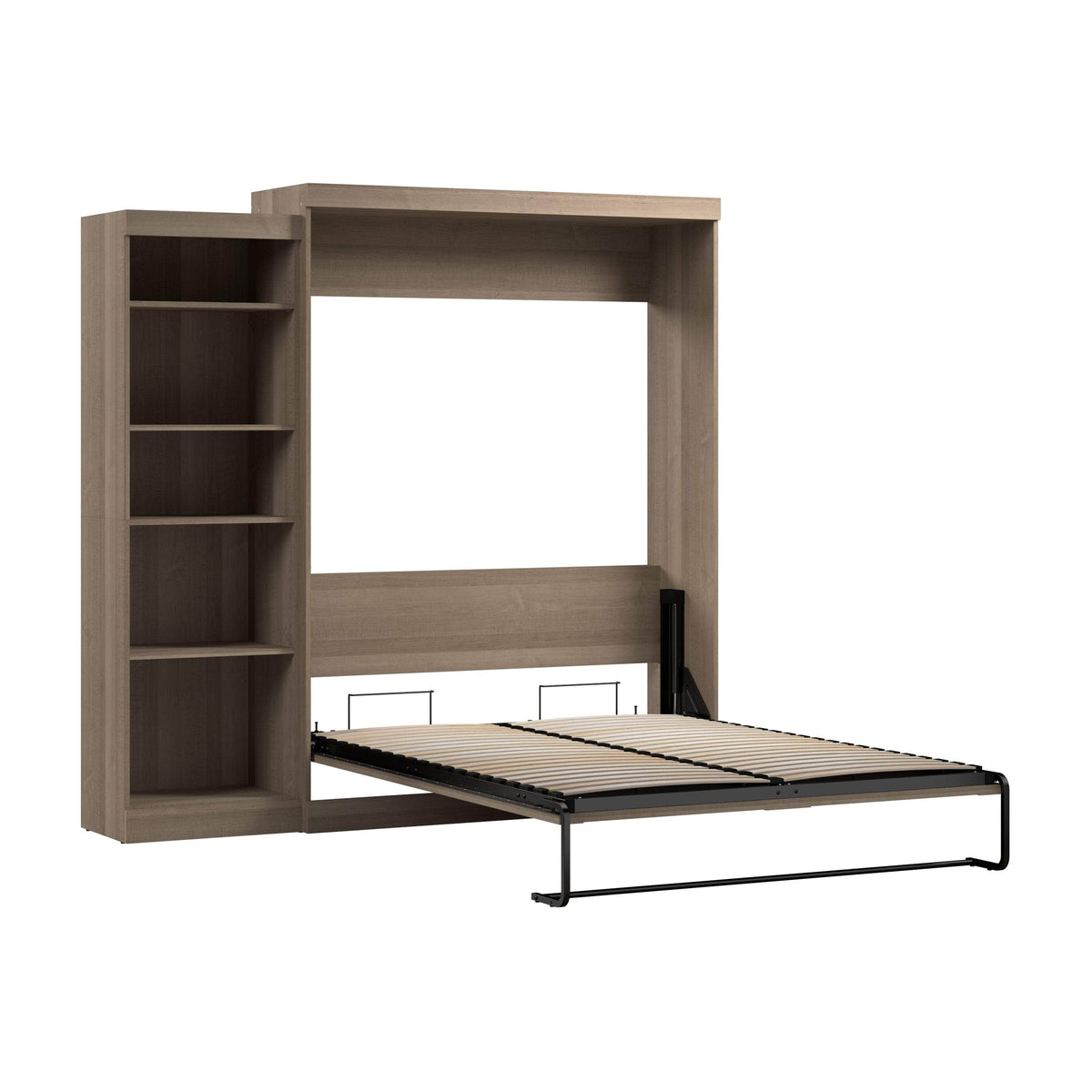 Modubox Pur 90" Queen Size Murphy Wall Bed with Storage Unit, image 64