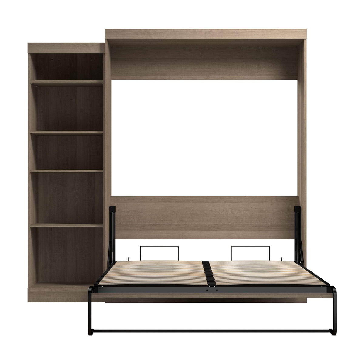 Modubox Pur 90" Queen Size Murphy Wall Bed with Storage Unit, image 63