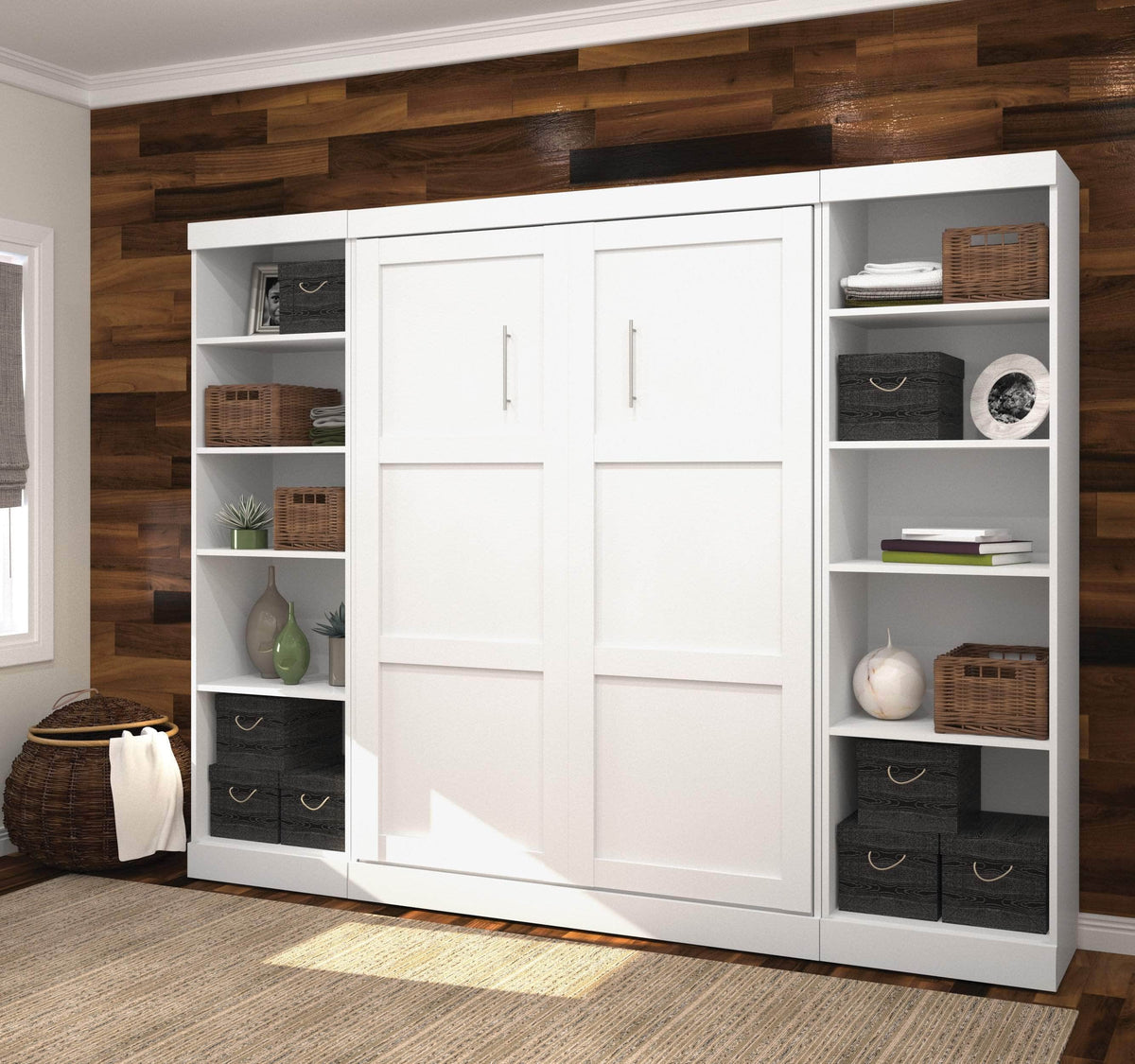 Modubox Pur Full Murphy Bed with 2 Storage Units (109W), image 2