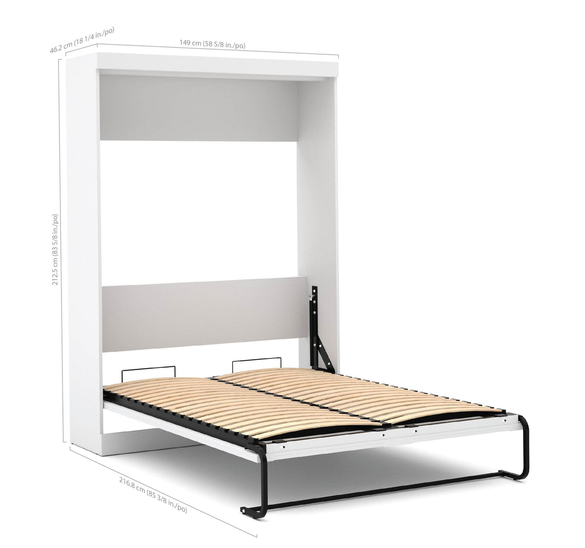 Modubox Pur Full Murphy Bed with 2 Storage Units (109W), image 5
