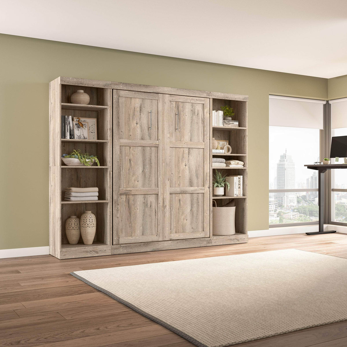 Modubox Pur Full Murphy Bed with 2 Storage Units (109W), image 28