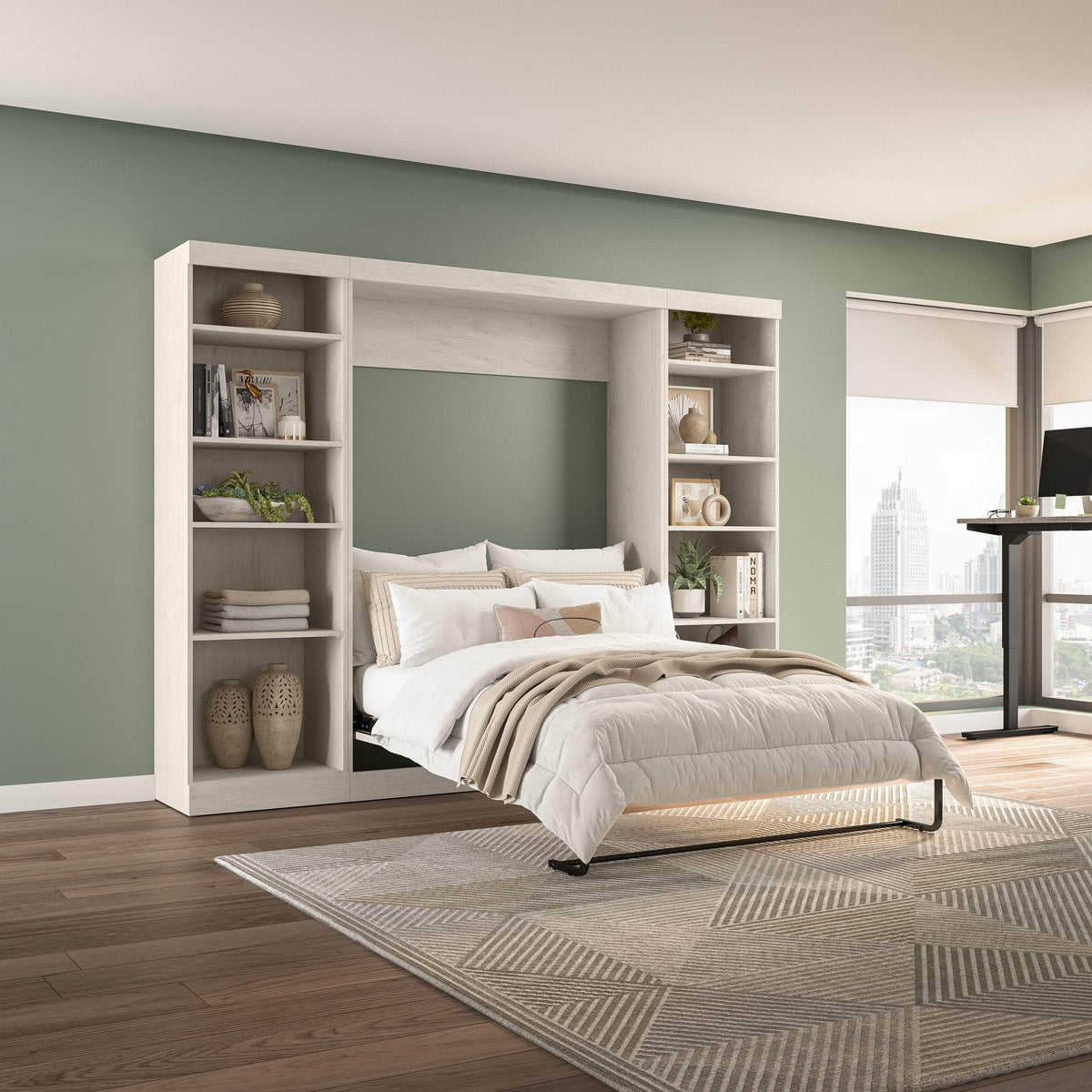 Modubox Pur Full Murphy Bed with 2 Storage Units (109W), image 55