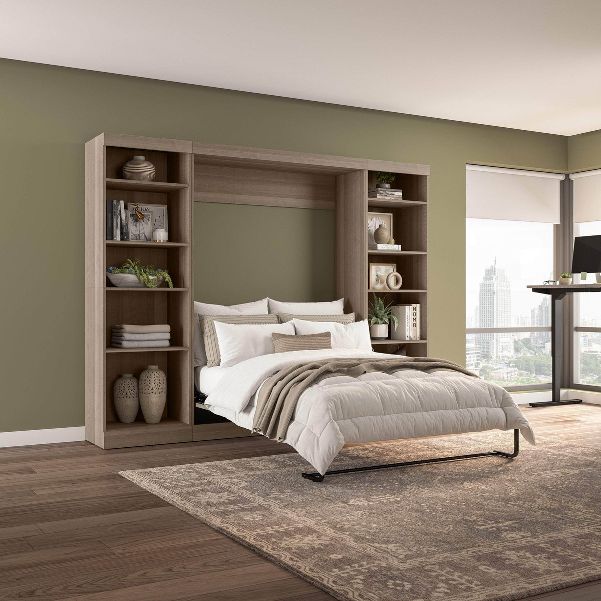 Modubox Pur Full Murphy Bed with 2 Storage Units (109W), image 67