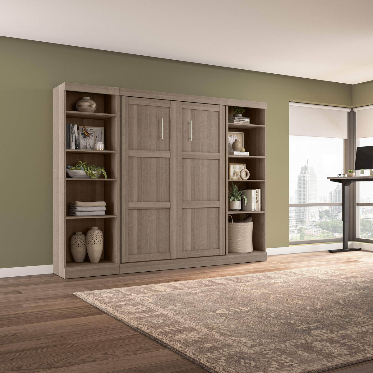 Modubox Pur Full Murphy Bed with 2 Storage Units (109W), image 68