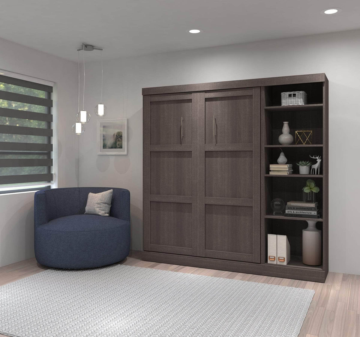 Modubox Pur Full Murphy Full Bed with Storage Unit (84W), image 8