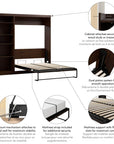 Modubox Pur Full Murphy Full Bed with Storage Unit (84W), image 23