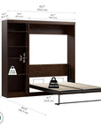 Modubox Pur Full Murphy Full Bed with Storage Unit (84W), image 15