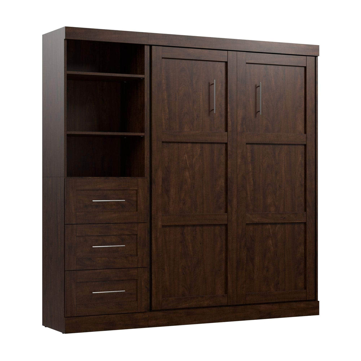 Modubox Pur Full Murphy Wall Bed and 1 Storage Unit with Drawers (84”), image 19