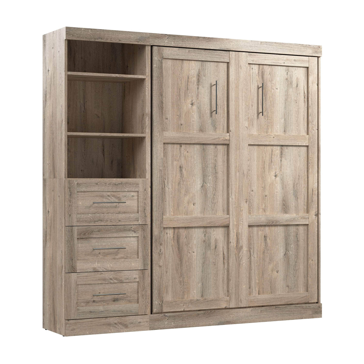 Modubox Pur Full Murphy Wall Bed and 1 Storage Unit with Drawers (84”), image 34