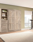 Modubox Pur Full Murphy Wall Bed and 1 Storage Unit with Drawers (84”), image 32