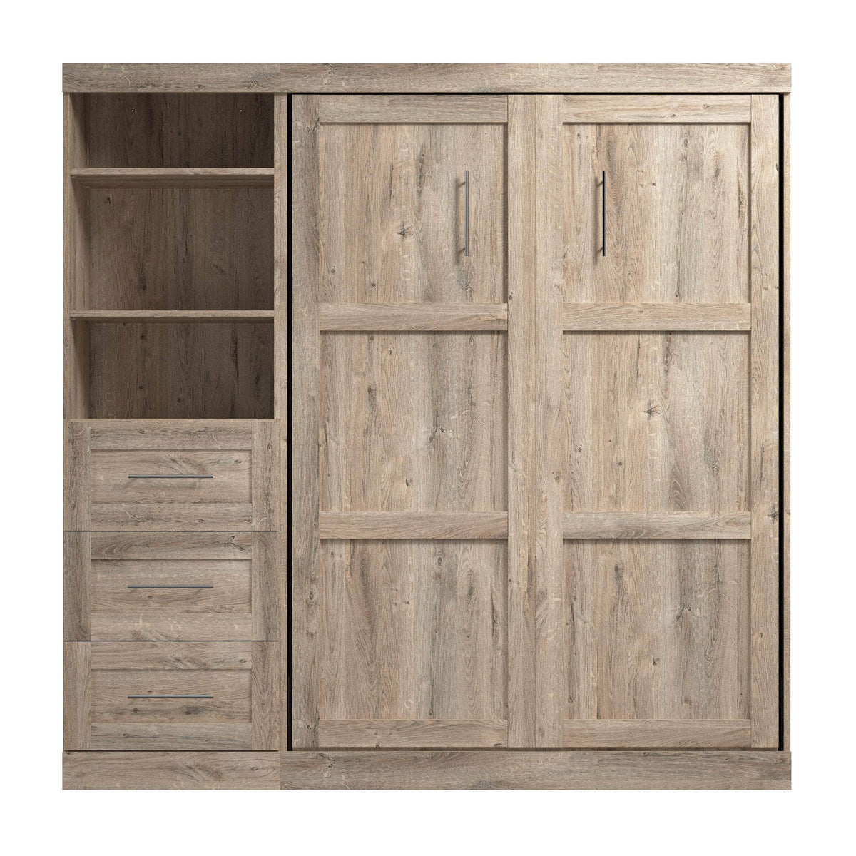 Modubox Pur Full Murphy Wall Bed and 1 Storage Unit with Drawers (84”), image 33