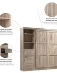 Modubox Pur Full Murphy Wall Bed and 1 Storage Unit with Drawers (84”), image 38
