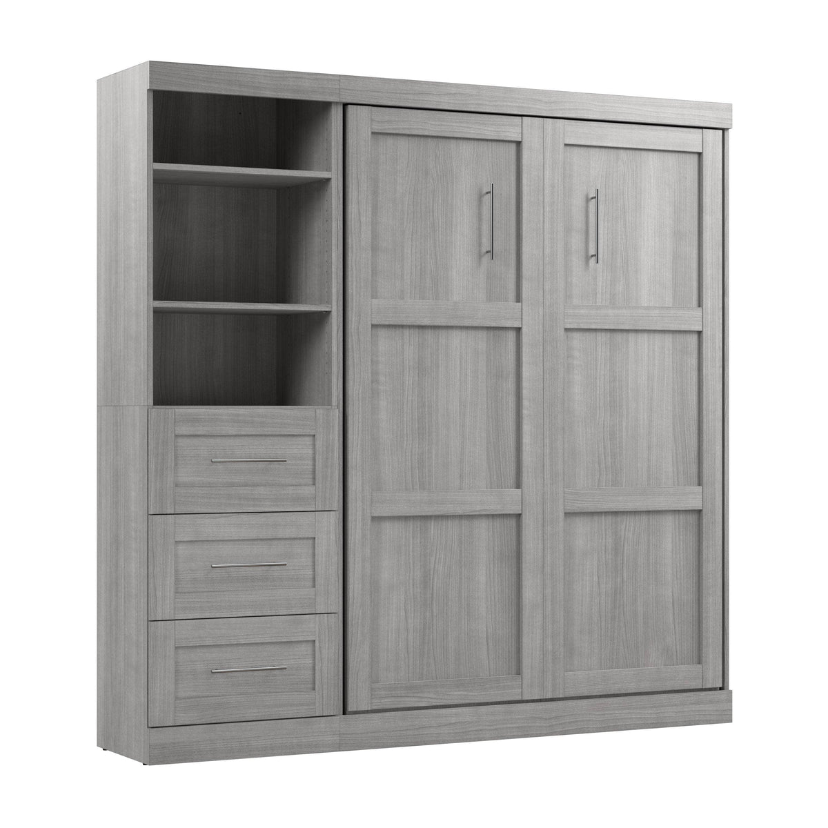 Modubox Pur Full Murphy Wall Bed and 1 Storage Unit with Drawers (84”), image 46