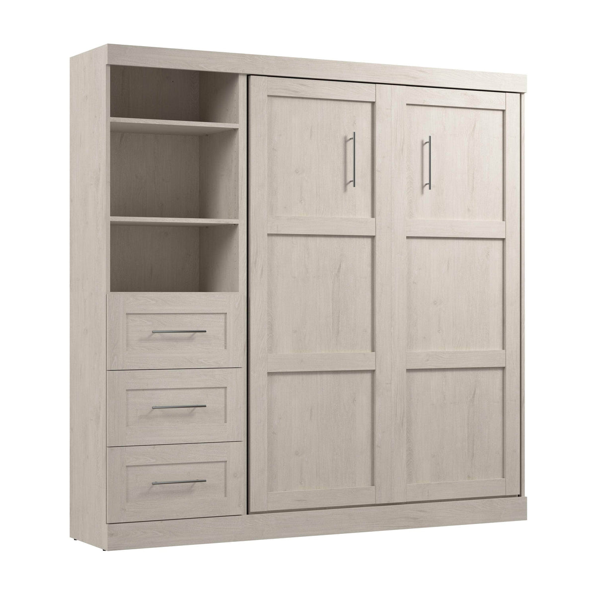 Modubox Pur Full Murphy Wall Bed and 1 Storage Unit with Drawers (84”), image 59