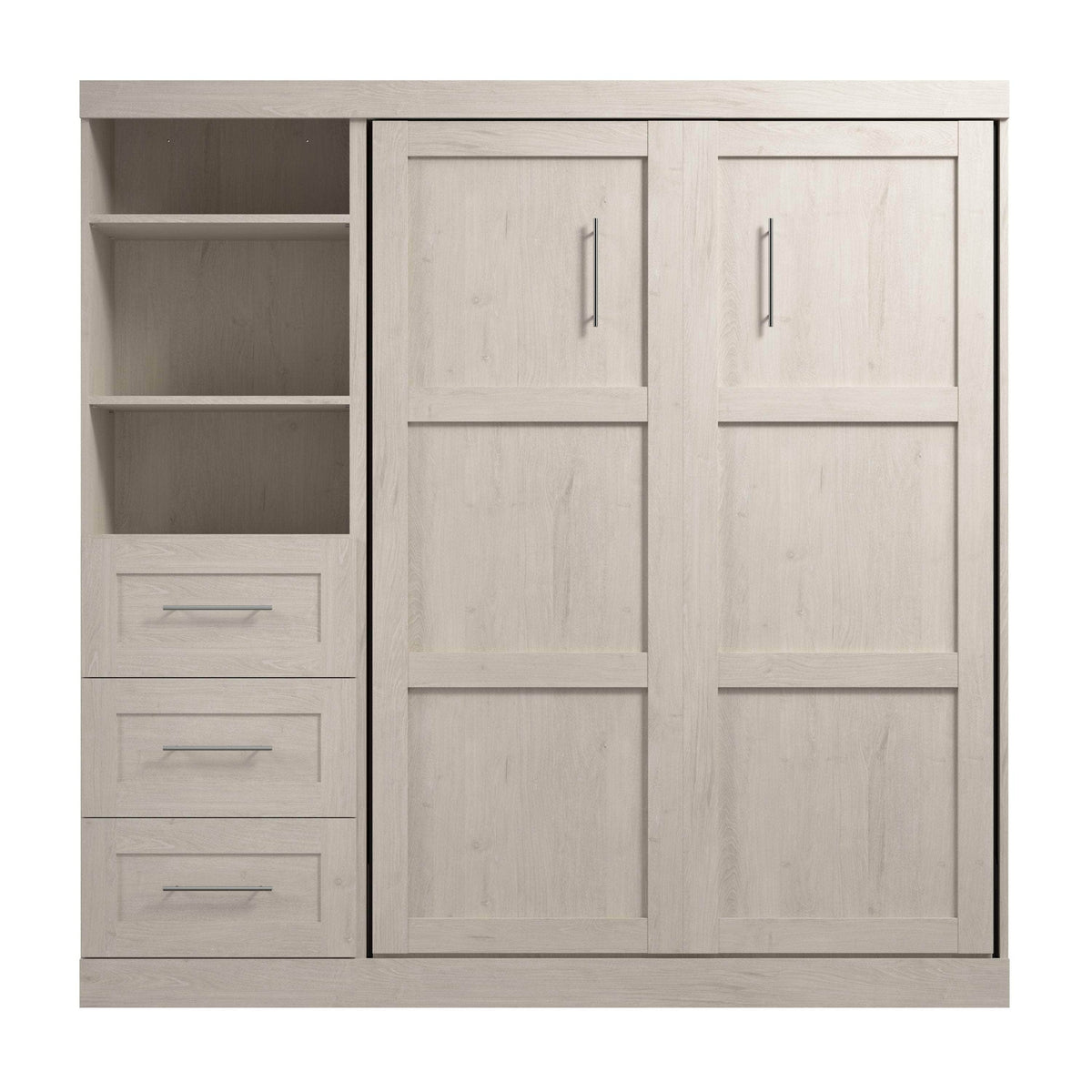 Modubox Pur Full Murphy Wall Bed and 1 Storage Unit with Drawers (84”), image 58