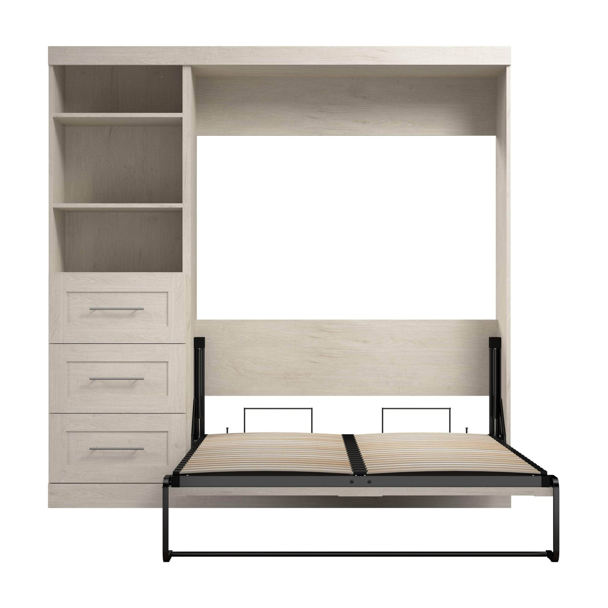 Modubox Pur Full Murphy Wall Bed and 1 Storage Unit with Drawers (84”), image 61