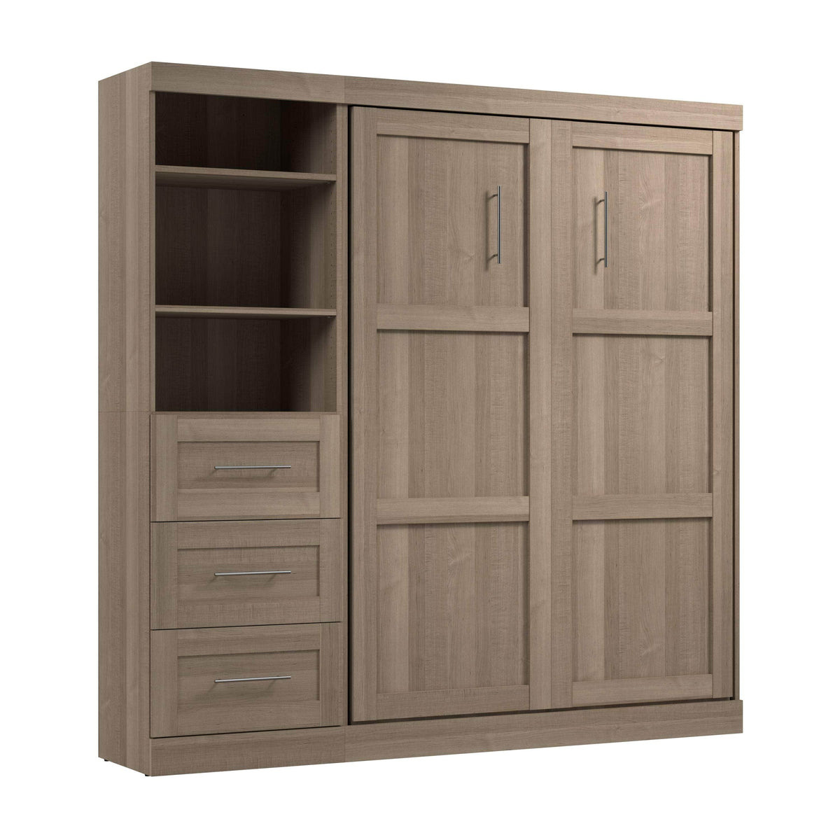Modubox Pur Full Murphy Wall Bed and 1 Storage Unit with Drawers (84”), image 71