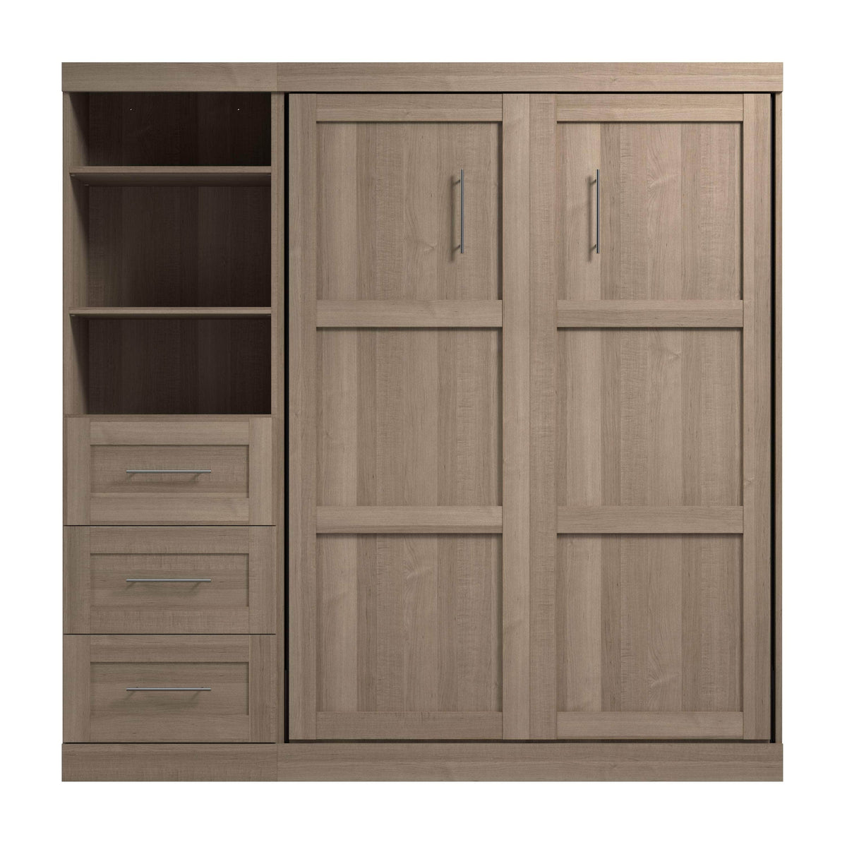 Modubox Pur Full Murphy Wall Bed and 1 Storage Unit with Drawers (84”), image 70
