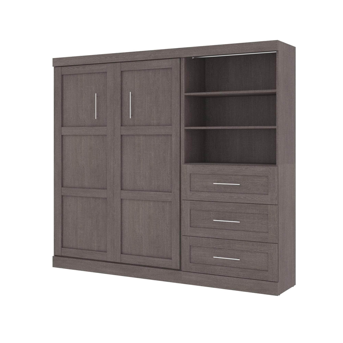 Modubox Pur Full Murphy Wall Bed and Storage Unit with Drawers (95W), image 4
