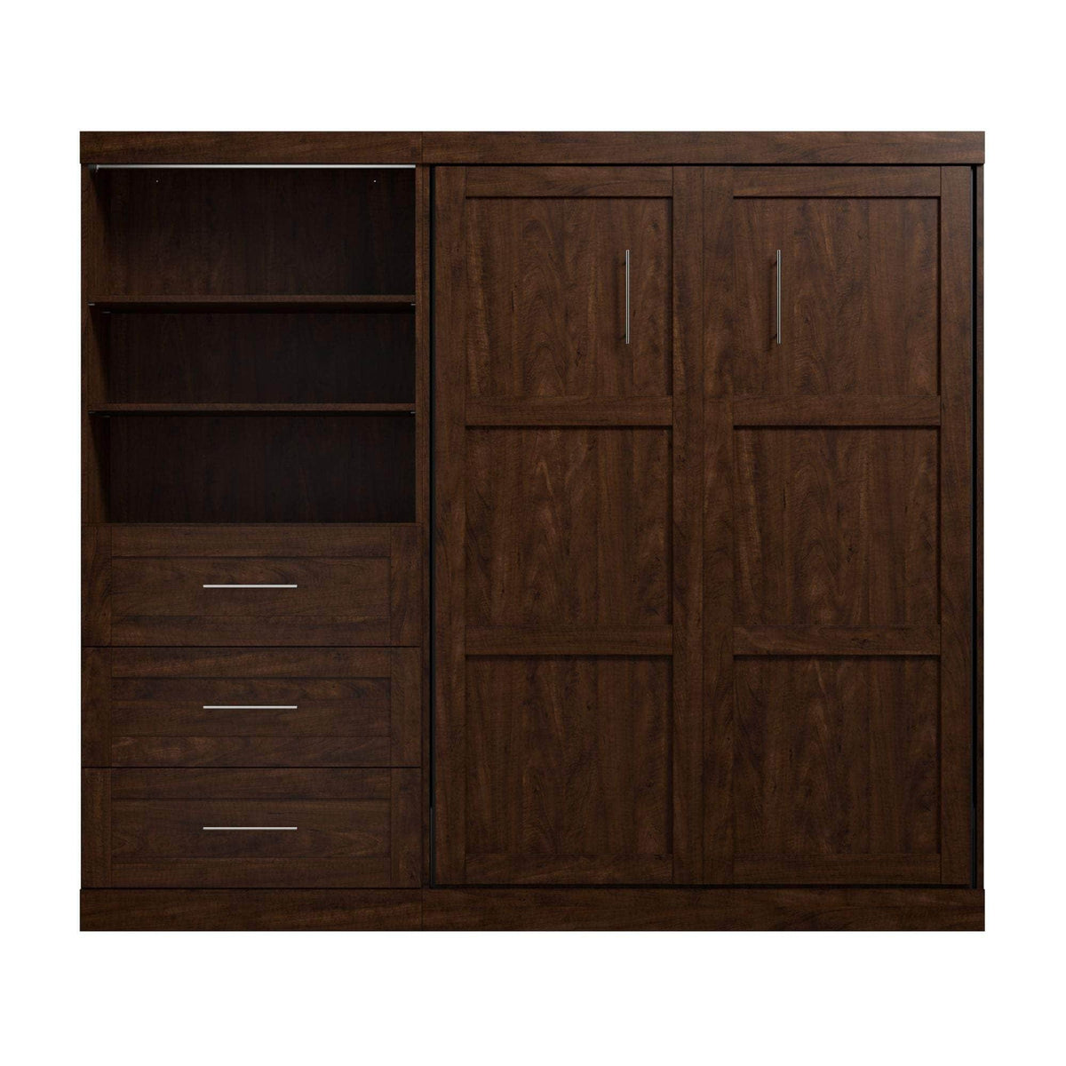 Modubox Pur Full Murphy Wall Bed and Storage Unit with Drawers (95W), image 14