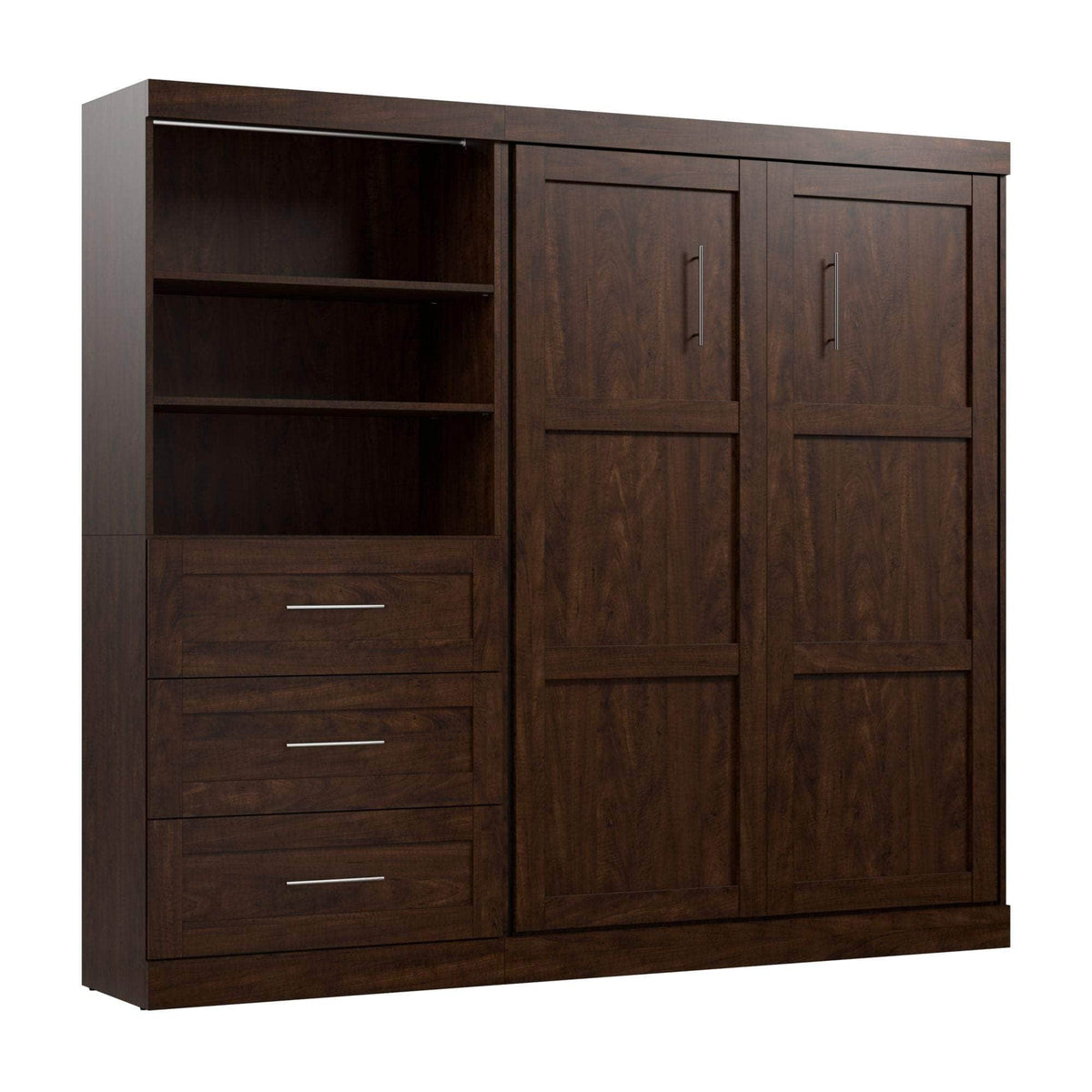 Modubox Pur Full Murphy Wall Bed and Storage Unit with Drawers (95W), image 13