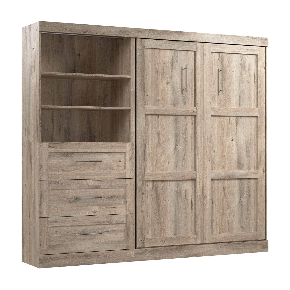 Modubox Pur Full Murphy Wall Bed and Storage Unit with Drawers (95W), image 27