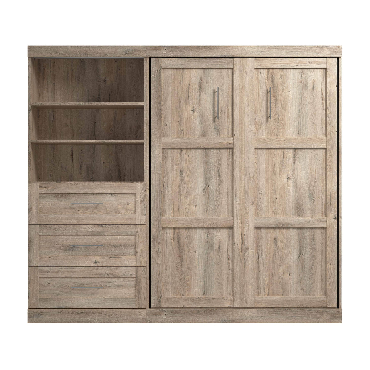 Modubox Pur Full Murphy Wall Bed and Storage Unit with Drawers (95W), image 26