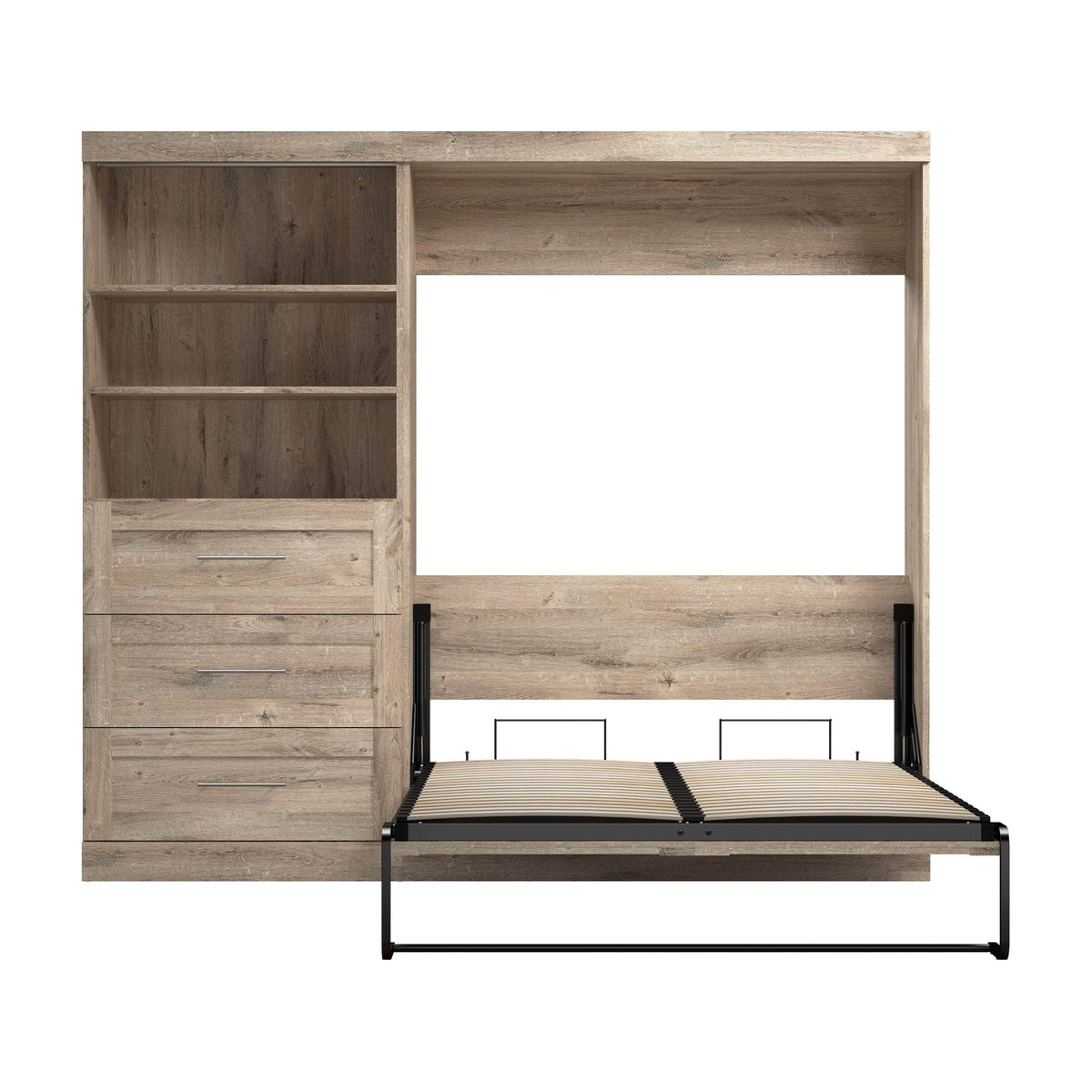 Modubox Pur Full Murphy Wall Bed and Storage Unit with Drawers (95W), image 29