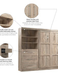 Modubox Pur Full Murphy Wall Bed and Storage Unit with Drawers (95W), image 31