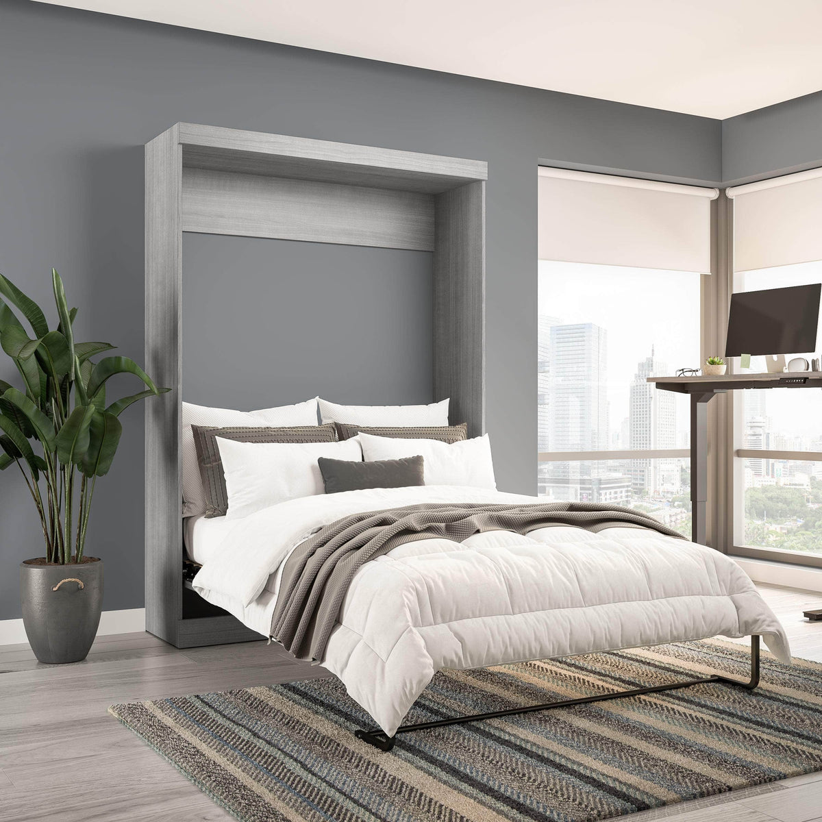 Modubox Pur Full Size Murphy Wall Bed, image 8