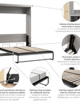 Modubox Pur Full Size Murphy Wall Bed, image 15