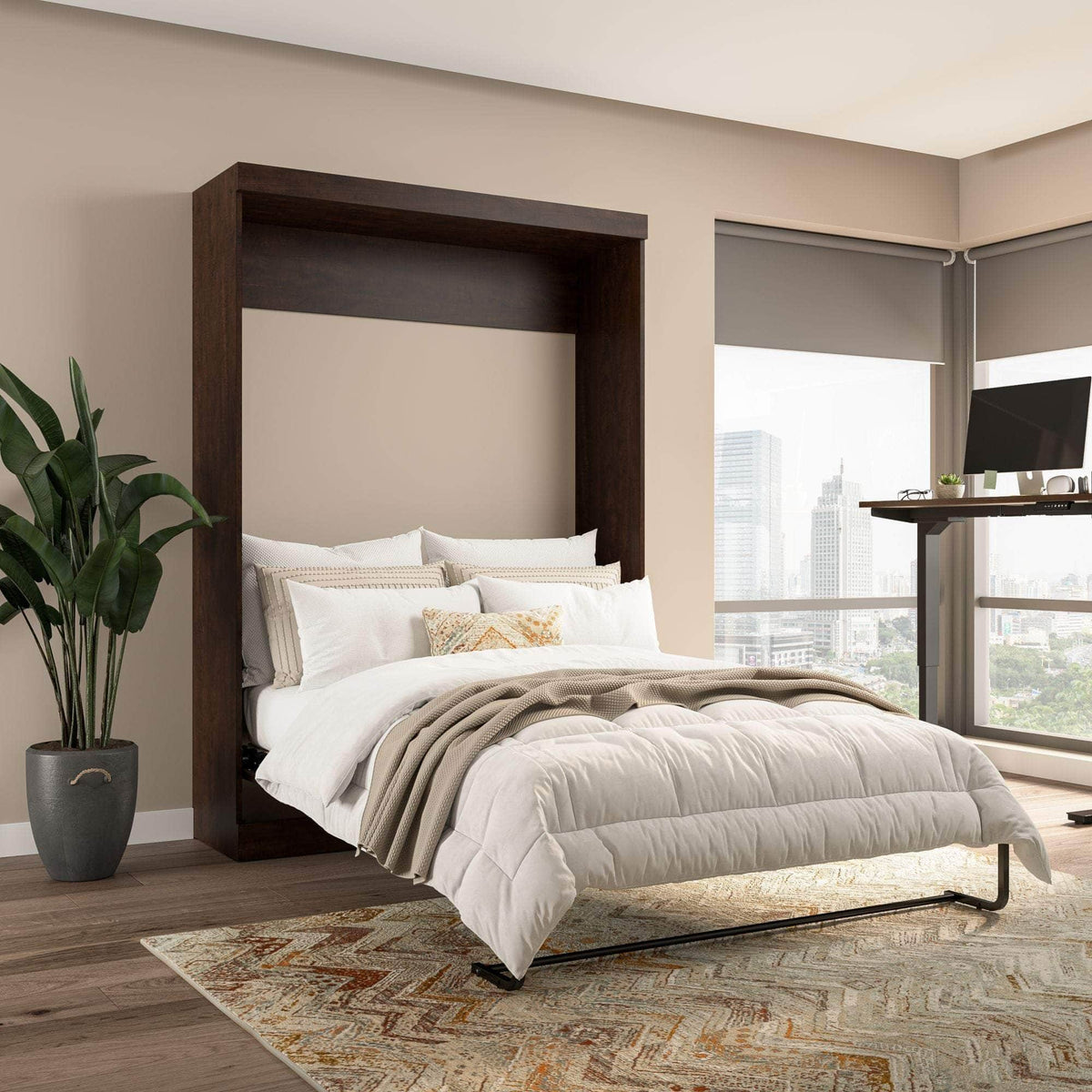 Modubox Pur Full Size Murphy Wall Bed, image 20