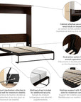 Modubox Pur Full Size Murphy Wall Bed, image 30