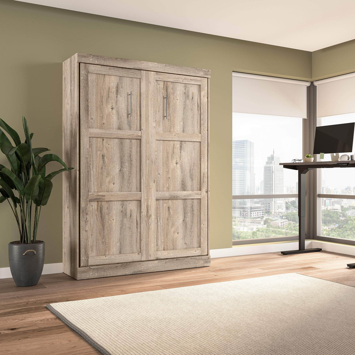 Modubox Pur Full Size Murphy Wall Bed, image 38