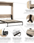 Modubox Pur Full Size Murphy Wall Bed, image 43