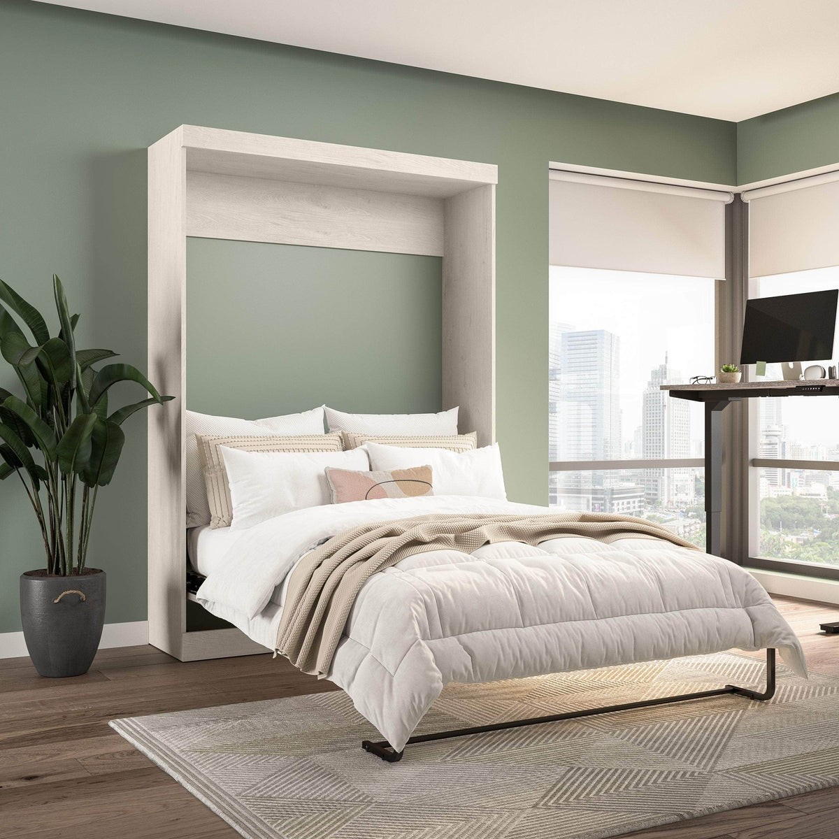 Modubox Pur Full Size Murphy Wall Bed, image 49