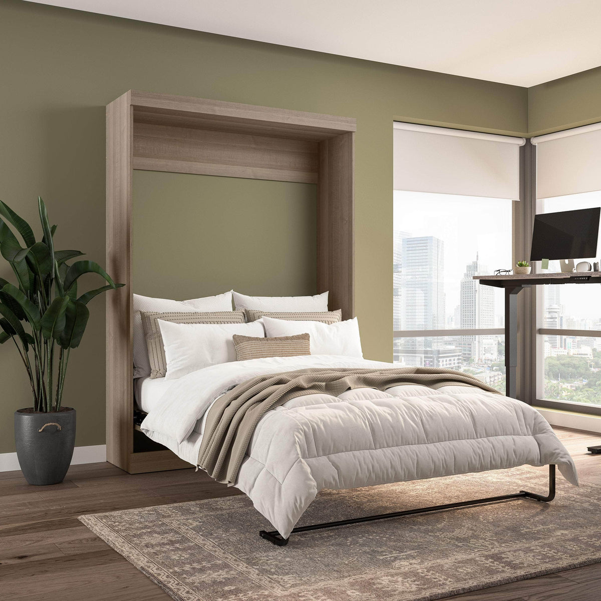 Modubox Pur Full Size Murphy Wall Bed, image 61