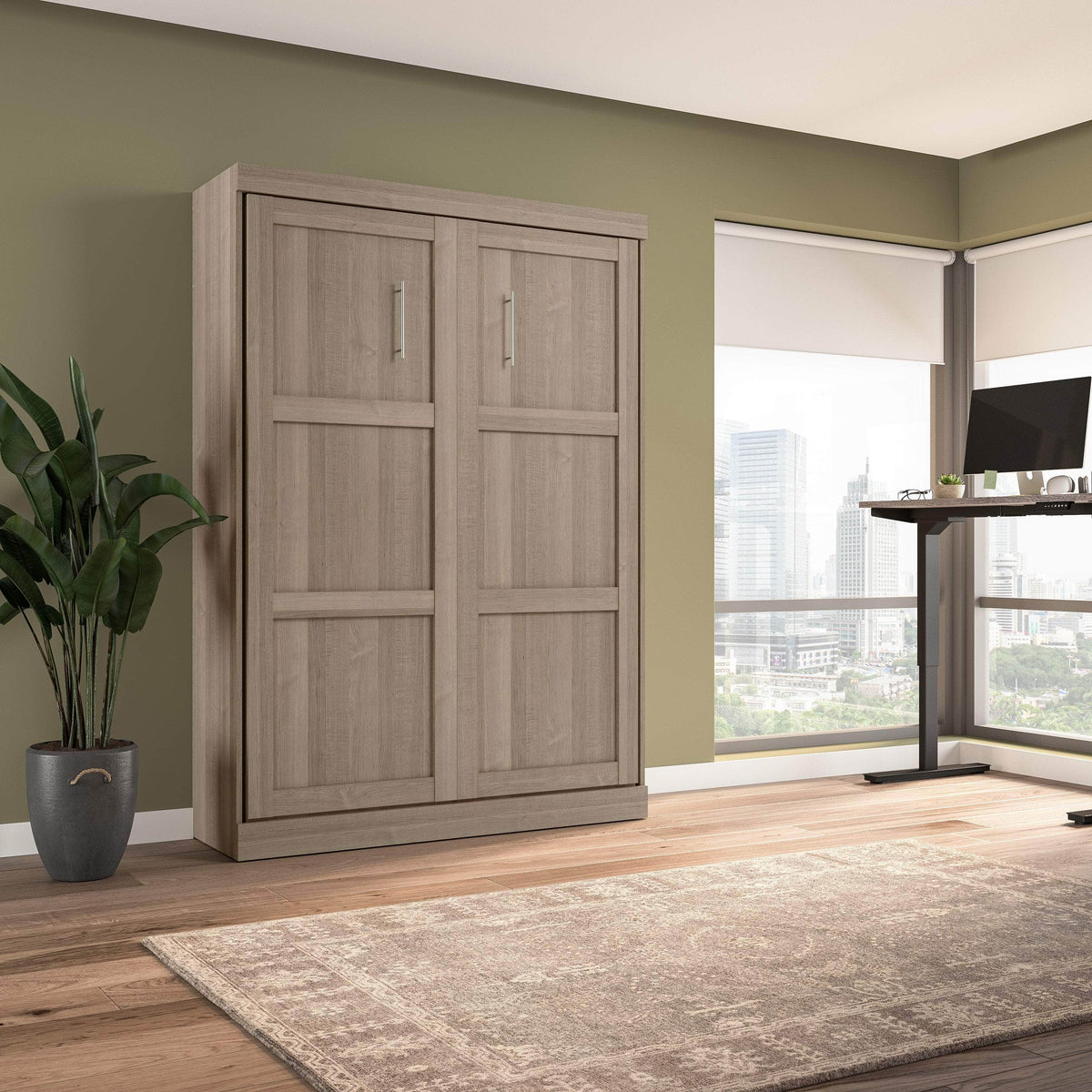 Modubox Pur Full Size Murphy Wall Bed, image 62