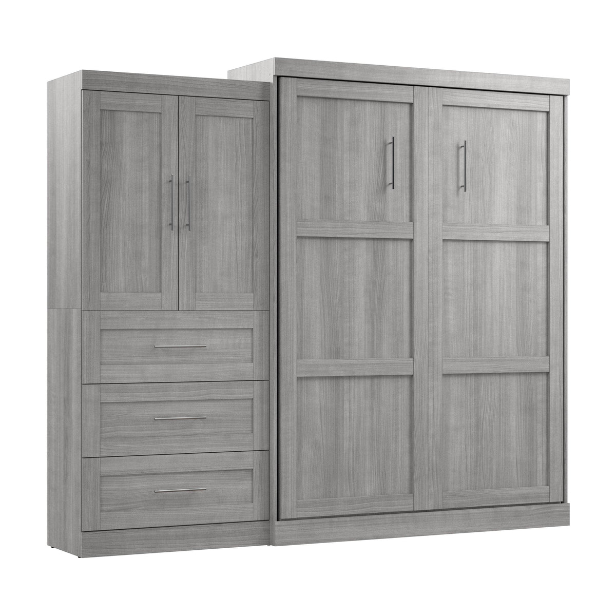 Modubox Pur Queen Murphy Wall Bed and 1 Storage Unit with Drawers (101”), image 22