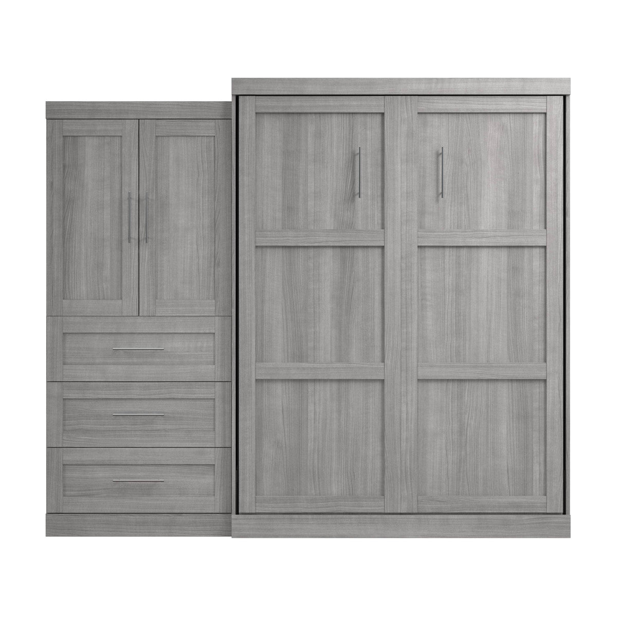 Modubox Pur Queen Murphy Wall Bed and 1 Storage Unit with Drawers (101”), image 20