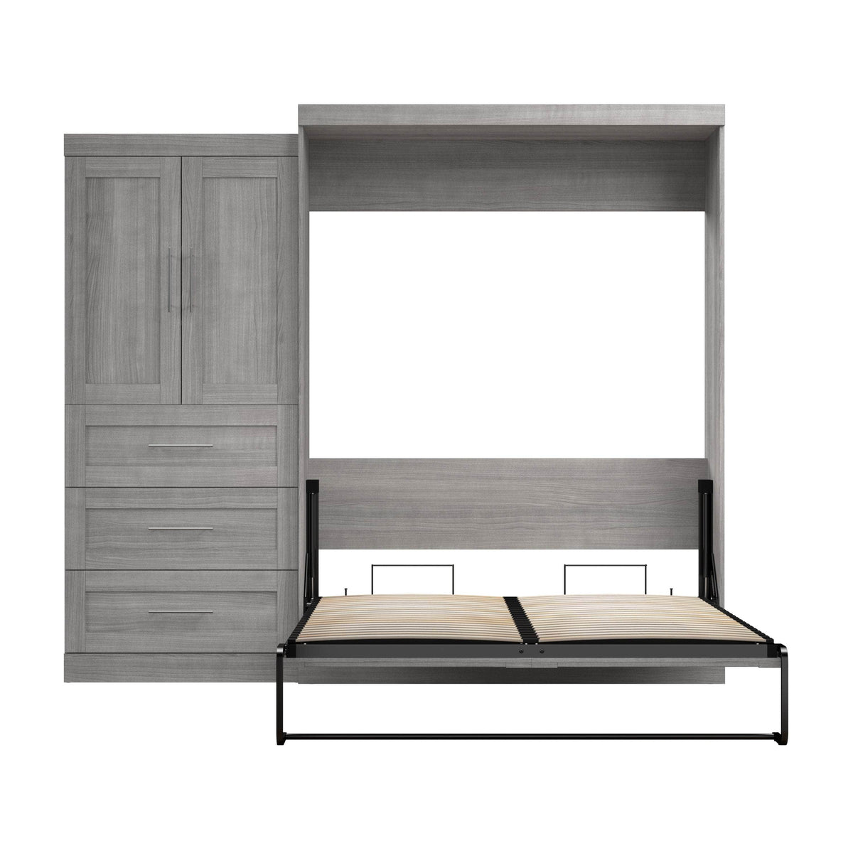 Modubox Pur Queen Murphy Wall Bed and 1 Storage Unit with Drawers (101”), image 24