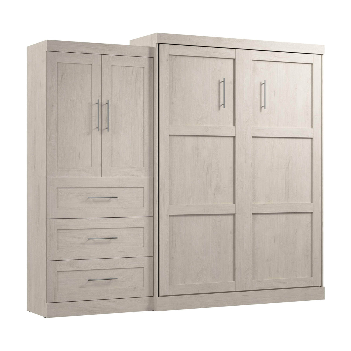 Modubox Pur Queen Murphy Wall Bed and 1 Storage Unit with Drawers (101”), image 34