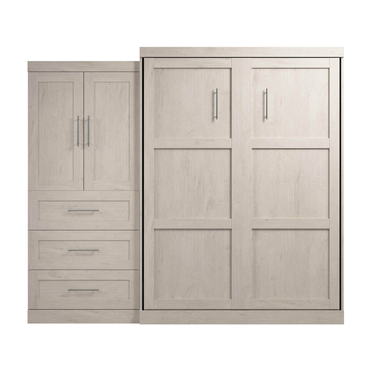Modubox Pur Queen Murphy Wall Bed and 1 Storage Unit with Drawers (101”), image 33