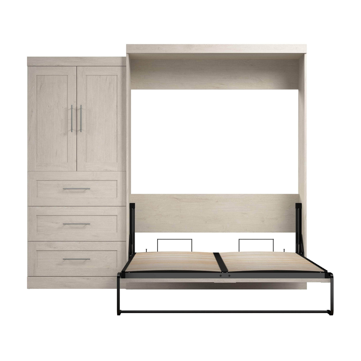 Modubox Pur Queen Murphy Wall Bed and 1 Storage Unit with Drawers (101”), image 35